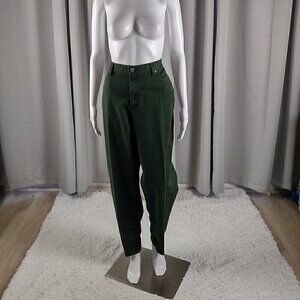 Liz Claiborne Womens Green Classic Fit Five Pocket Lizwear Cotton Jeans Size 16